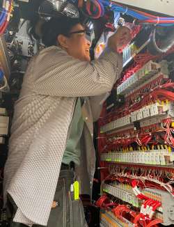 Our wiring supervisor hard at it